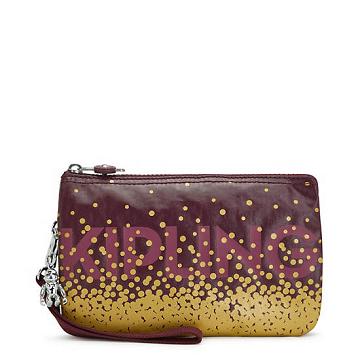 Plecaki Kipling Creativity Extra Large Metallic Wristlet Bordowe | PL 1149LI